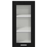 vidaXL Viseča omarica Riga 2 pcs Črna Orehovina 40 x 31 x 80 cm | Shoptok.si