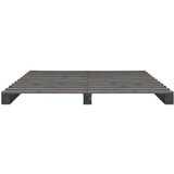  Za krevet od paleta sivi 140 x 200 cm od masivne borovine | shoptok.hr
