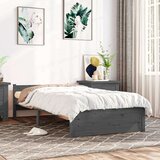  Posteljni okvir siv iz trdnega lesa 75x190 cm 2FT6, (20707491) Cene