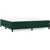  Okvir za krevet s oprugom tamnozeleni 200x200 cm baršunasti | shoptok.hr
