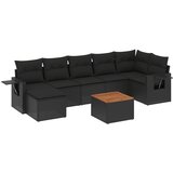  8-dijelni set vrtnih sofa od poliratana s jastucima crni | shoptok.hr