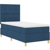 Box Spring postelja z vzmetnico modra enoposteljna tkanina, (22051578) | Shoptok.si