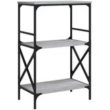  The Living Store Knjižna omara 3-nadstropna siva sonoma 59x35x90,5 cm in. les - Knjižna Omara, (21442802) | Shoptok.si