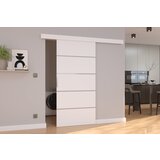 ADRK Drsna stenska vrata BIELLA iz laminirane ploe 96 cm - BELA | Shoptok.si