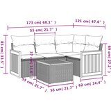 vidaXL 5-dijelni vrtni set sofa s jastucima bež od poliratana | shoptok.hr