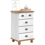  Komoda ASKIM Bijelo 45,8 x 40 x 79 cm Čvrsto borovo drvo | shoptok.hr