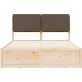  Krevetni okvir s tapiciranim uzglavljem Sivo-smeđa 140 x 190 cm | shoptok.hr