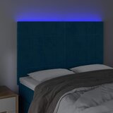  LED uzglavlje tamnoplavo 144x5x118/128 cm baršunasto | shoptok.hr