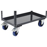 eurokraft pro Komplet koles CustomLine, Ø 160 mm, 2 vrtljivi kolesi z dvojno zavoro, 2 fiksni kolesi, elastična polna guma | Shoptok.si