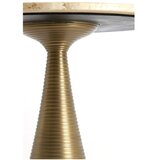 Light & Living Okrugao stolić za kavu s kamenom pločom stola u brončanoj boji/u svijetloj prirodnoj boji ø 50 cm Bahia – | shoptok.hr