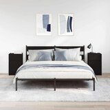 vidaXL Nočna omarica 2 kosa črna 39x35x65 cm inženirski les | Shoptok.si
