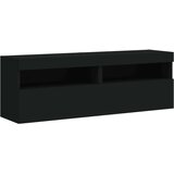 vidaXL Zidni TV ormarići s LED svjetlima 2 kom crni 60x30x40 cm | shoptok.hr