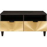 vidaXL Klubska miza Črna in zlata 80 x 54 x 40 cm trden mangov les | Shoptok.si