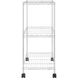  Stalak za pohranu s 3 razine 60 x 35 x 81 cm kromirani 150 kg | shoptok.hr