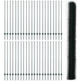 vidaXL Ograjni stebri 11 kosov U-kanal Zelen 160 cm Kovina, Zelen šesterokotna ograja 1.6x100 m Kovina | Shoptok.si