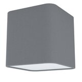 Eglo stropna svjetiljka Posaderra 99304, 1x E27, 14x14 cm, siva tkanina/bijela | shoptok.hr