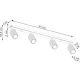  Stropna svetilka KARBON 4L črna, (21626878) | Shoptok.si