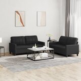 vidaXL 2-dijelni set sofa s jastucima crni od umjetne kože Cijene