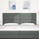  LED glava kreveta s LED trakama Tamno siva 200 cm tkanina - Tamno siva 200 cm Visoki uzglavlje | shoptok.hr