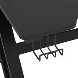 vidaXL Gaming miza z nogami ZZ-oblike črna 90x60x75 cm | Shoptok.si