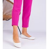 D/CEO marka niezdefiniowana White ballet flats with a hidden wedge heel made of eco-leather Savelia | Shoptok.si