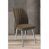 Hanah home set trpezarijskih stolica Platinum 2 kom, braon tkanina Jerry, hromirane metalne noge | Eponuda.com