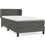 Maison Chic Box spring postelja - Vzmetna postelja z vzmetnico temno siv 90x190 cm žamet SL14077, (21902266) Cene