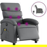 Maison Chic Električni masažni naslanjač - Relax naslanjač sivo umetno usnje, (22134757) | Shoptok.si