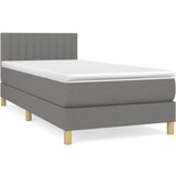 Maison Chic Box spring postelja - Vzmetna postelja z vzmetnico temno siva 80x200 cm blago SL142, (21909133) Cene