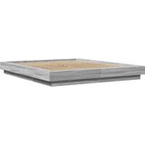  Okvir za krevet s LED svjetlima boja hrasta 150 x 200 cm drveni | shoptok.hr