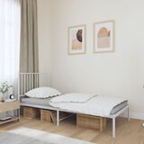 Metalni okvir za krevet s uzglavljem bijeli 90 x 190 cm Cijene