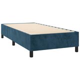 Krevet box spring s madracem LED tamnoplavi 90x190 cm baršun | shoptok.hr