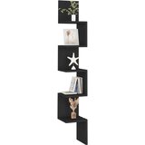  Zidne kutne police crne 20 x 20 x 127,5 cm konstruirano drvo | shoptok.hr