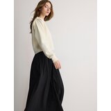 Reserved - Majica s ukrasnim naborima na ramenima - krem | shoptok.hr