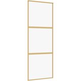  Klizna vrata zlatna 76x205 cm prozirno staklo ESG i aluminij | shoptok.hr