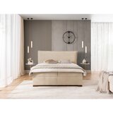 Ropez Bež boxspring postelja s prostorom za shranjevanje 140x200 cm Lysa – | Shoptok.si