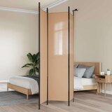  3-panelni pregradni zid Bež 150 x 220 cm Tkanina - Bež 150 x 220 cm cijene