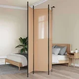 3-panelni pregradni zid Bež 150 x 220 cm Tkanina - Bež 150 x 220 cm