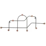 siva metalna zidna vješalica 71 cm maze –