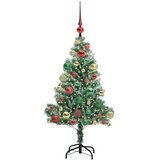  Umjetno Božićno Drvo s Snježnim Flokom i LED Svjetlom 120 cm | shoptok.hr