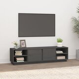 The Living Store ormarić sivi 156 x 40 x 40 cm od masivne borovine | shoptok.hr