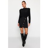 Trendyol Black Woven Dress with Buttons | Shoptok.si