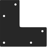  Noge s ukosnicama za stolić za kavu 4 kom. Crne 42 cm Puni čelik | shoptok.hr