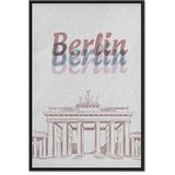  Slika - Berlin in Watercolours (1 Part) Vertical 40x60 U crnom drvenom okviru | shoptok.hr