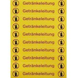 ich-zapfe Etiketni list Getränkeleitung 20x 100x10mm za cevovode pijač v gastronomiji, (5000216785) | Shoptok.si