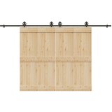 vidaXL Komplet opreme za drsna vrata 183 cm jeklo črne barve | Shoptok.si