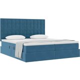  Krevet s od storage s madracem Tamno plava 180 x 200 cm Baršun - Tamno plava 180 x 200 cm Gumbi | shoptok.hr