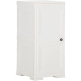 vidaXL Plastična omarica 40x43x85,5 cm izgled lesa bela Cene