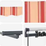 vidaXL Ručno uvlačiva tenda s LED žutom i narančastom 500x350 cm | shoptok.hr