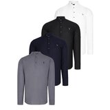 Dewberry QUADRUPLE SET G783 JUDGE COLLAR SHIRT-BLACK-WHITE-NAVY-ANTHRACITE | shoptok.hr